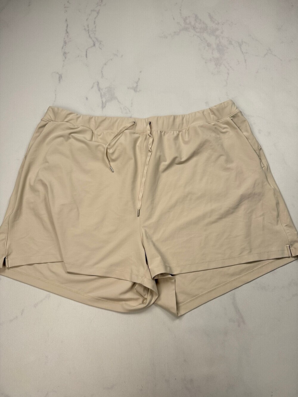 Old Navy Athletic Shorts Beige Current Adjustable - Womens 4X